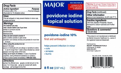 Major Povidone Iodine 8 13 2026 (Major Povidone Iodine 8 13 2026)